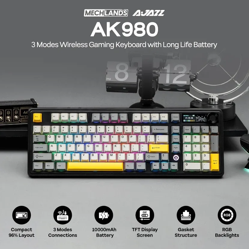 Clavier mécanique sans fil 98 touches