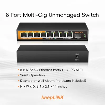 Commutateur réseau 9 ports multi-gigabit – image 2