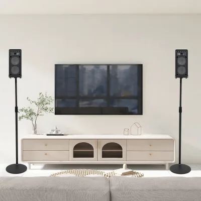 Pieds d'enceinte réglables en fer, noir – image 2
