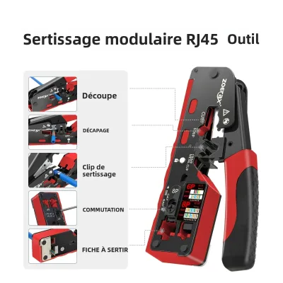 Pince à sertir RJ45 Cat7 Cat6a avec lames – image 2