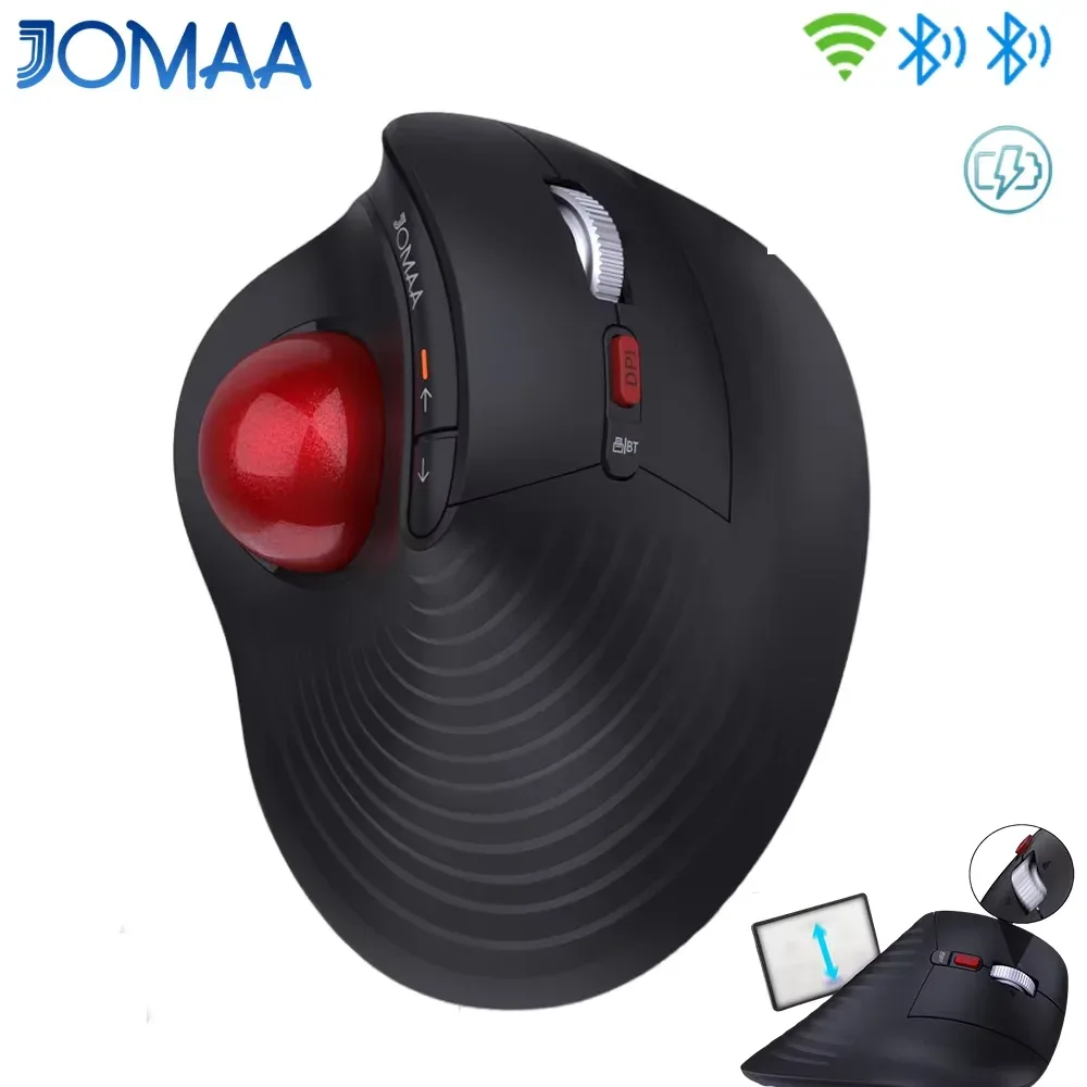 Souris verticale trackball sans fil