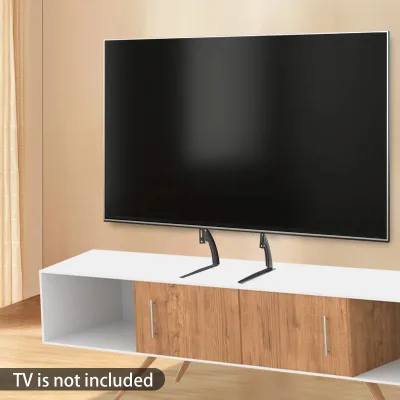Support TV de table en acier noir – image 3