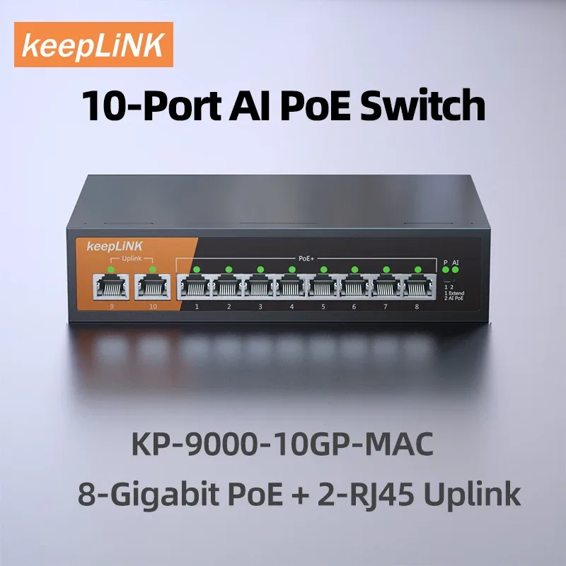 Switch Gigabit 10 ports dont 8 PoE